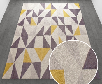 北欧现代简约风格方形地毯 (42)-ID:608878412
