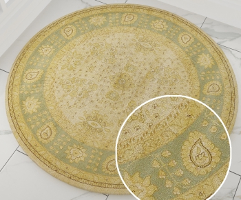 圆形古典欧式花纹地毯 (34)-ID:490207893