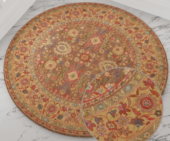 圆形古典欧式花纹地毯 (64)-ID:723007844