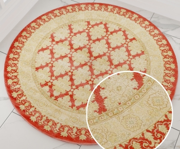 圆形古典欧式花纹地毯 (2)-ID:175284387
