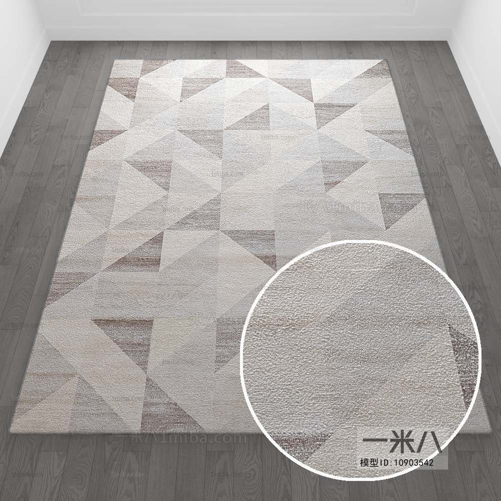 北欧现代简约风格方形地毯 (8)