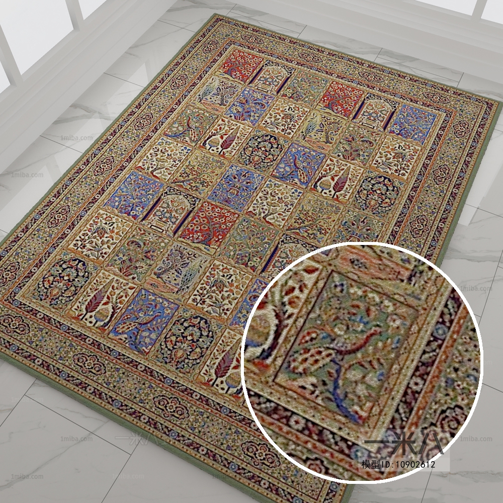 欧式方形花纹地毯 (36)