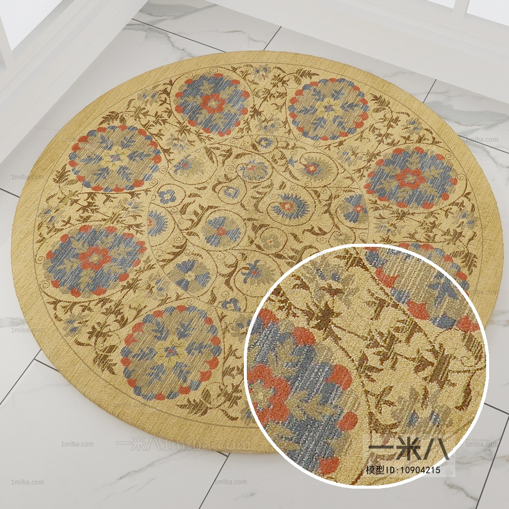 圆形古典欧式花纹地毯 (18)