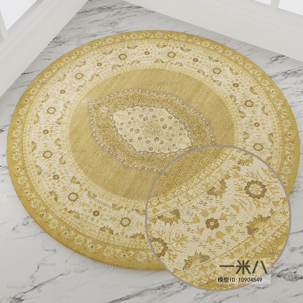 圆形古典欧式花纹地毯 (54)