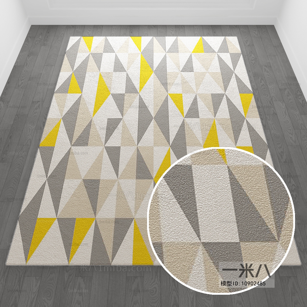 北欧现代简约风格方形地毯 (37)