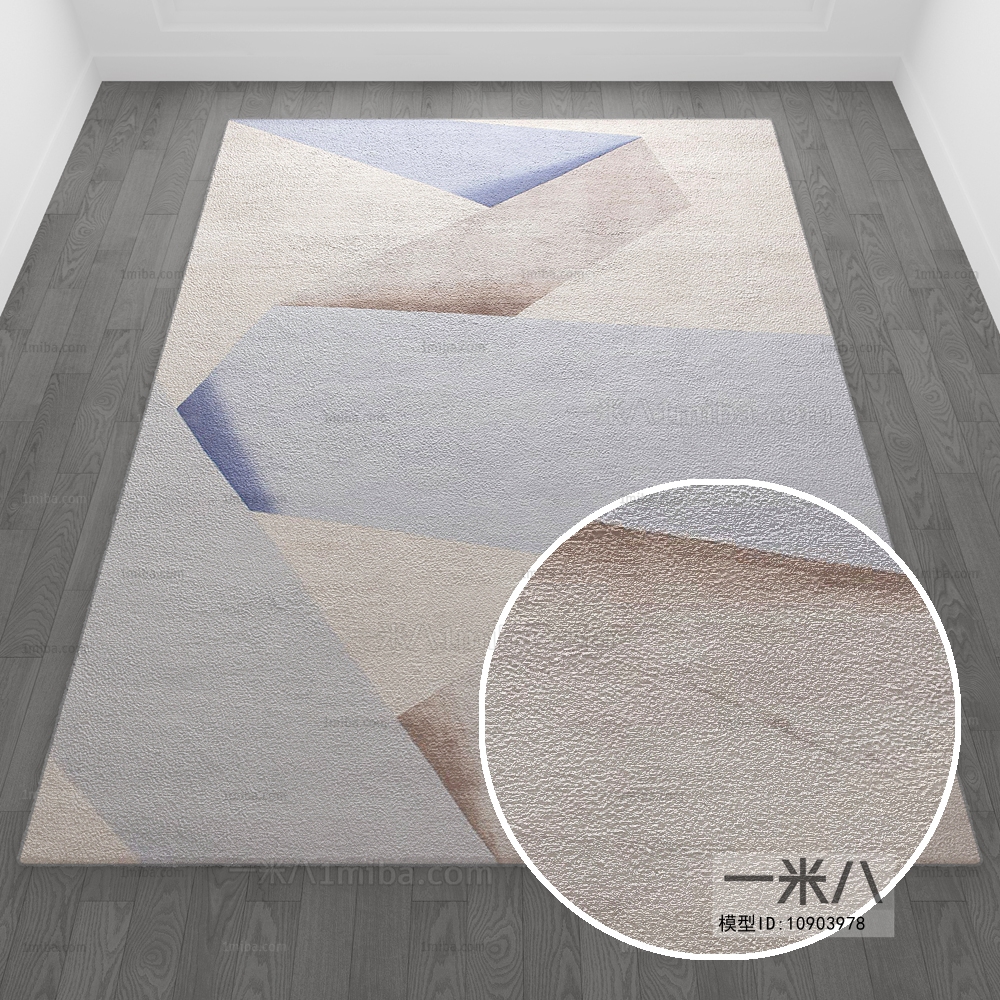 北欧现代简约风格方形地毯 (36)