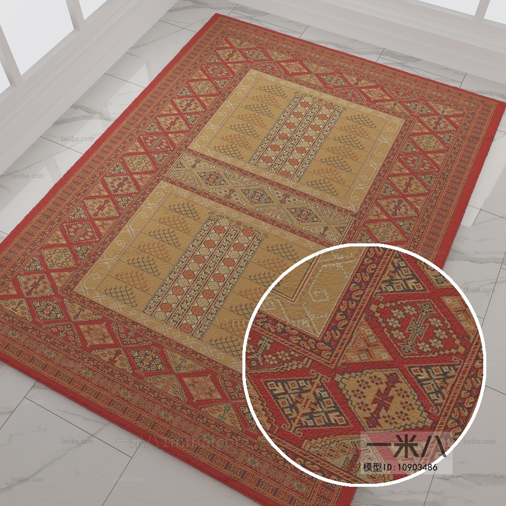 欧式方形花纹地毯 (40)