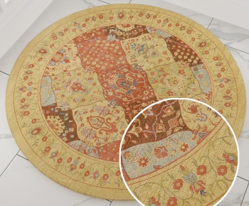 圆形古典欧式花纹地毯 (21)-ID:667212477
