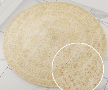 圆形古典欧式花纹地毯 (17)-ID:550296758
