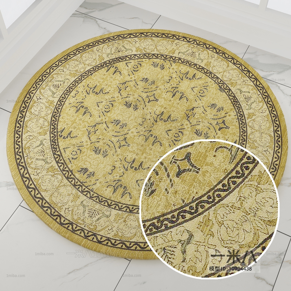 圆形古典欧式花纹地毯 (28)