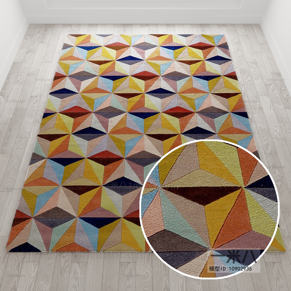 北欧现代简约风格方形地毯 (53)