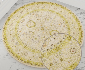 圆形古典欧式花纹地毯 (48)-ID:931708438