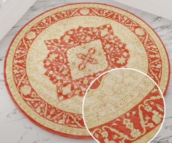 圆形古典欧式花纹地毯 (7)-ID:455010219