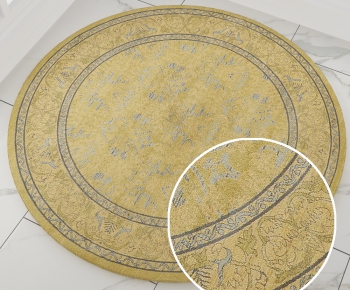 圆形古典欧式花纹地毯 (22)-ID:834289655