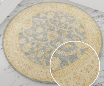 圆形古典欧式花纹地毯 (6)-ID:111628623