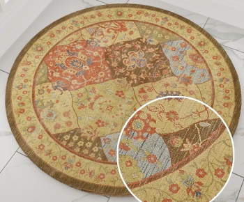 圆形古典欧式花纹地毯 (20)-ID:170338742