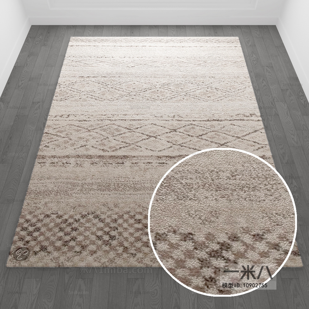 北欧现代简约风格方形地毯 (11)