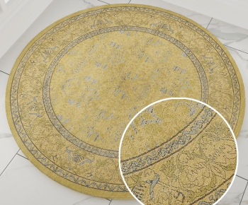 圆形古典欧式花纹地毯 (23)-ID:585494736