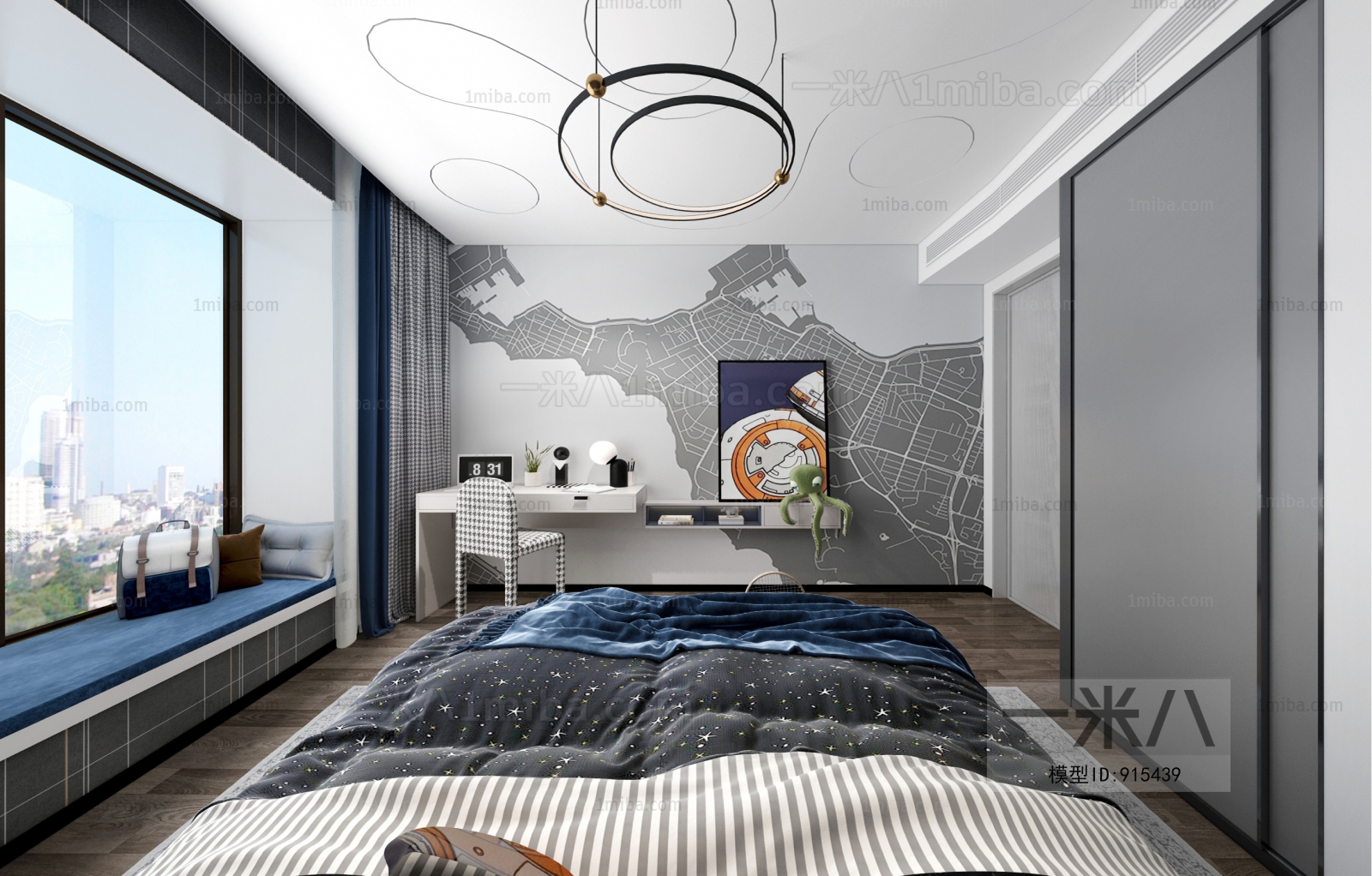 Modern Boy's Room And Son's Room