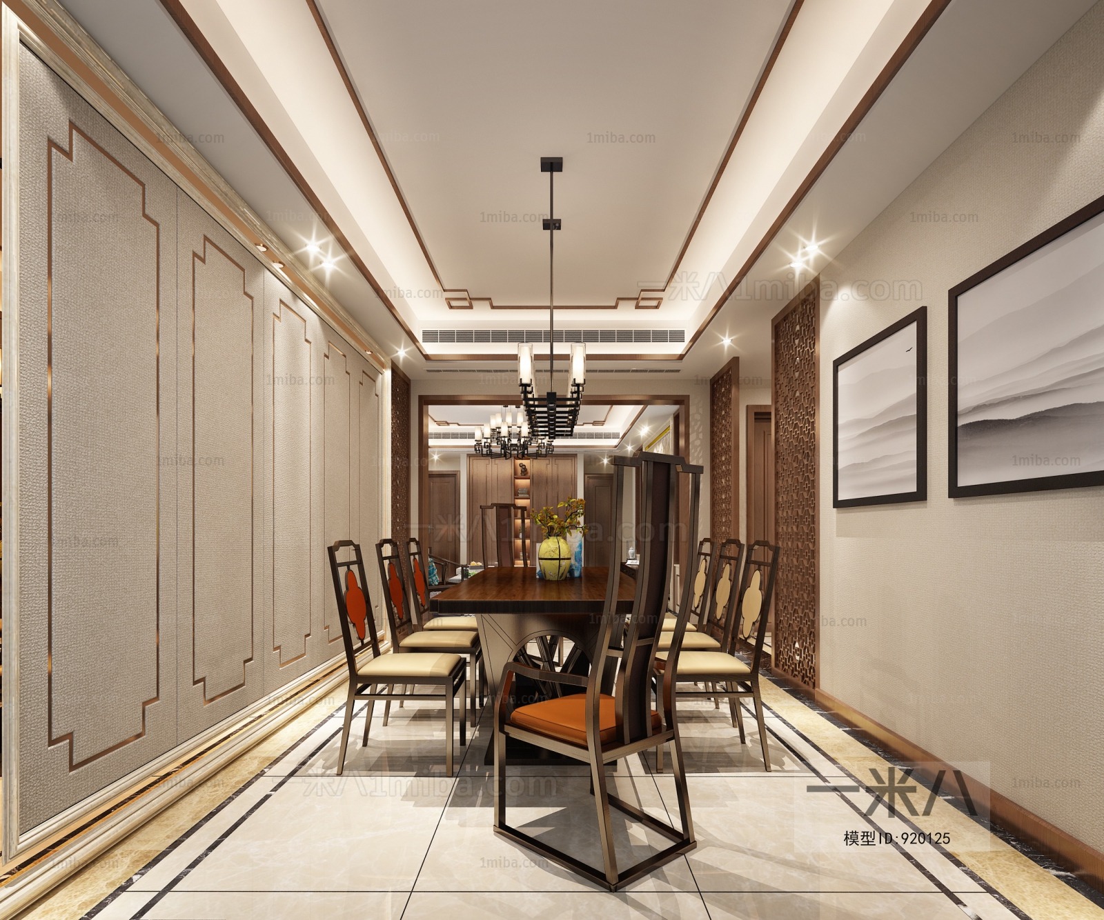 New Chinese Style A Living Room