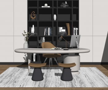 Modern Computer Desk And Chair-ID:166335131