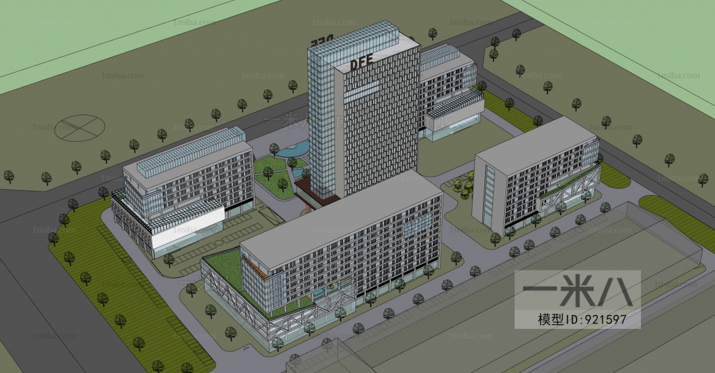 Modern Architectural Bird's-eye View Planning