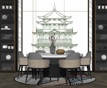 New Chinese Style Dining Room-ID:233129149