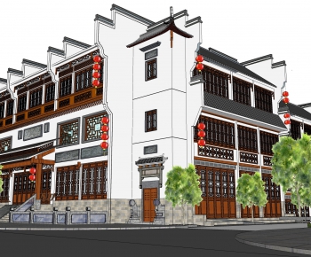 Chinese Style Building Appearance-ID:921922871