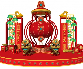 新中式春节舞台美陈-ID:170443339