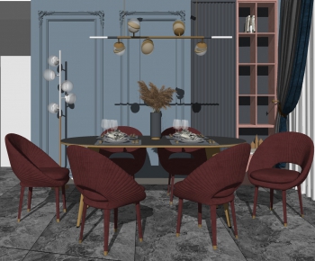 Modern Dining Table And Chairs-ID:270405494