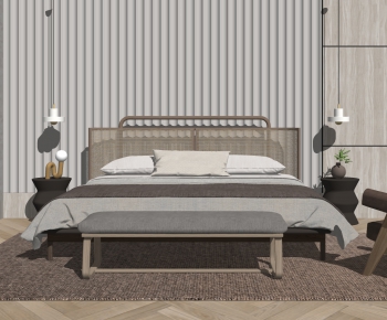 Modern Double Bed-ID:965007636