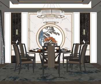 New Chinese Style Dining Room-ID:260285437