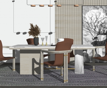 Modern Dining Table And Chairs-ID:624427382