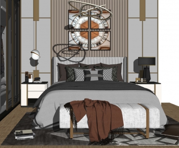 New Chinese Style Bedroom-ID:651110842