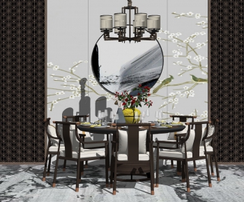 New Chinese Style Dining Table And Chairs-ID:936384853