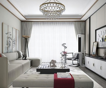 New Chinese Style A Living Room-ID:147172146