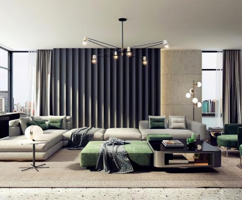 Modern A Living Room-ID:725144624