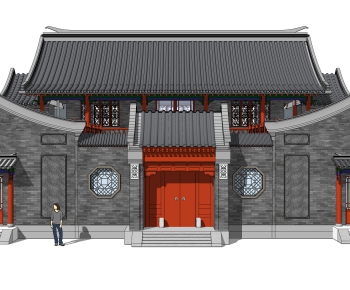 中式古建筑四合院-ID:707036756