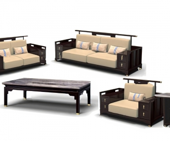 New Chinese Style Sofa Combination-ID:375341762
