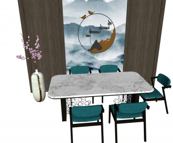 New Chinese Style Dining Table And Chairs-ID:585585654