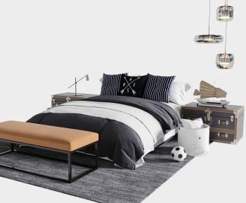 Nordic Style Child's Bed-ID:318733263