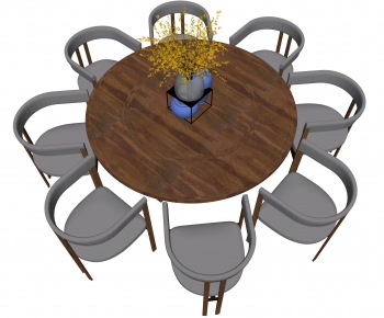 New Chinese Style Dining Table And Chairs-ID:489237481