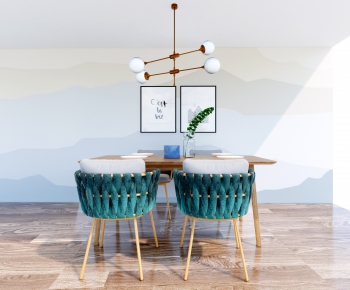Nordic Style Dining Table And Chairs-ID:522221626