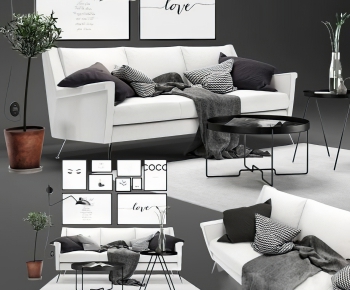 Nordic Style Three-seat Sofa-ID:897694448