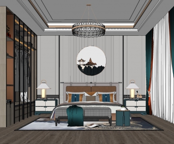 New Chinese Style Bedroom-ID:530117292