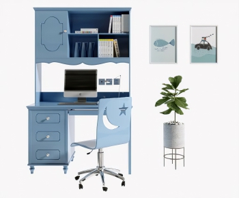 Nordic Style Computer Desk And Chair-ID:693678286