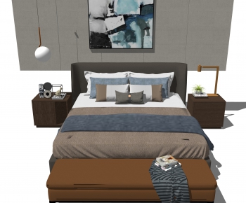 Modern Double Bed-ID:362531596