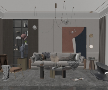 Modern A Living Room-ID:974612377