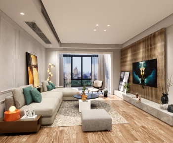 Modern A Living Room-ID:516230496