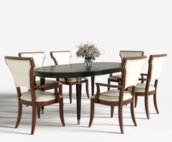American Style Dining Table And Chairs-ID:377163993